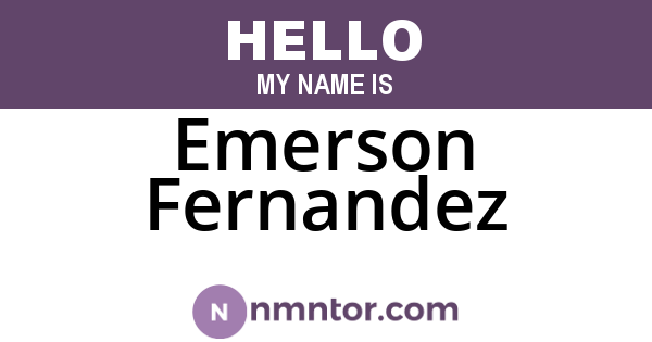 Emerson Fernandez
