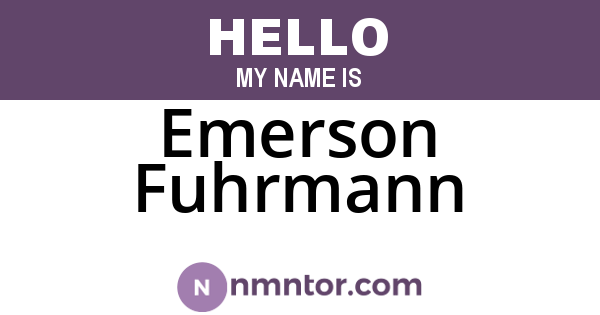 Emerson Fuhrmann