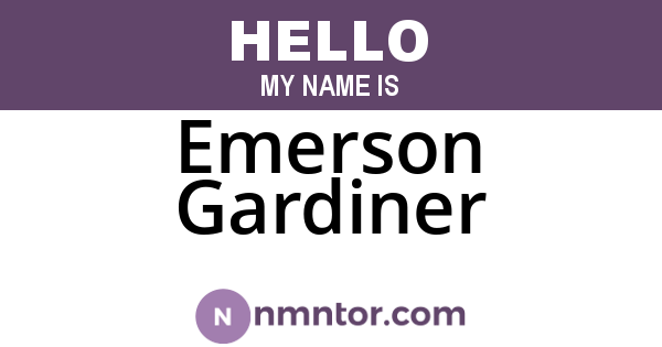 Emerson Gardiner