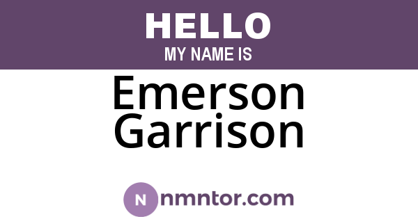 Emerson Garrison