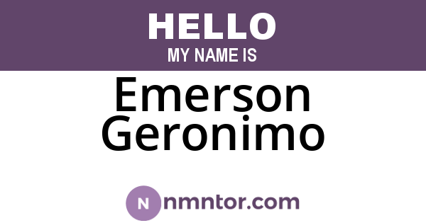 Emerson Geronimo