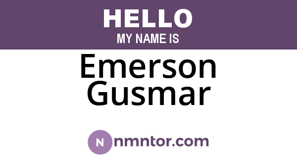 Emerson Gusmar