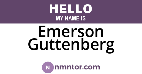 Emerson Guttenberg