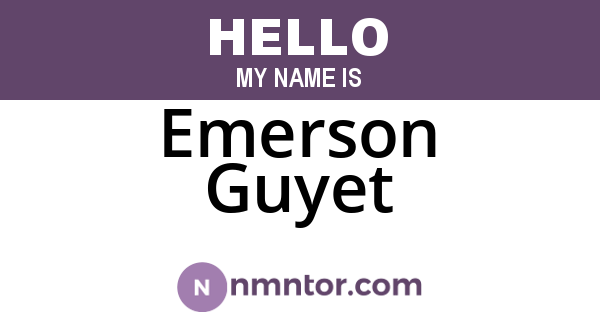 Emerson Guyet