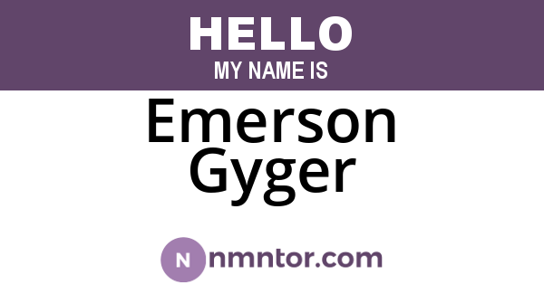 Emerson Gyger
