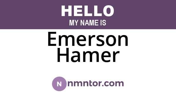 Emerson Hamer