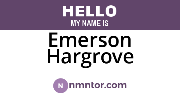 Emerson Hargrove