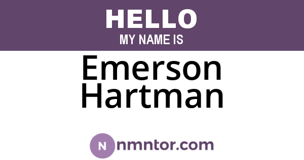 Emerson Hartman