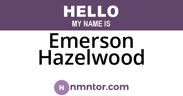 Emerson Hazelwood