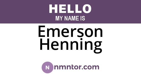 Emerson Henning