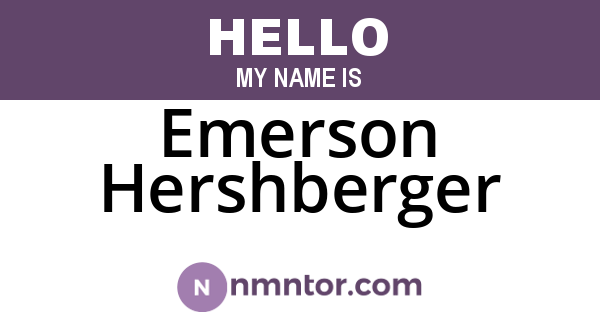 Emerson Hershberger