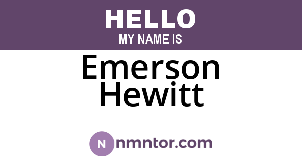 Emerson Hewitt