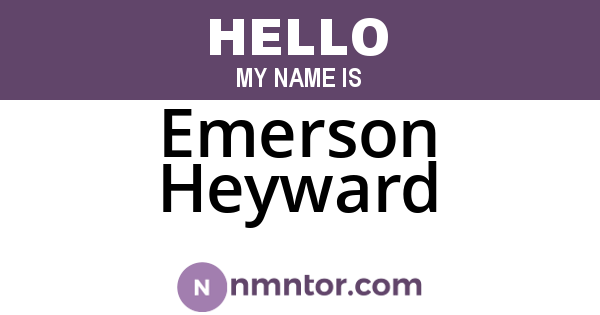 Emerson Heyward