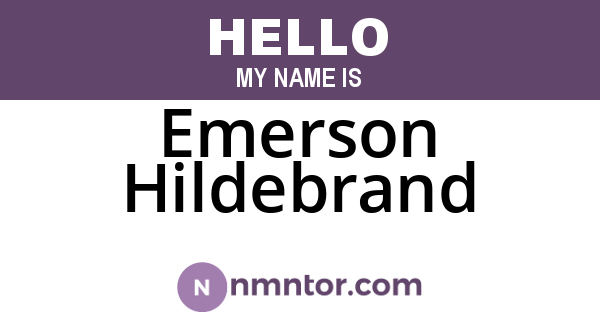 Emerson Hildebrand