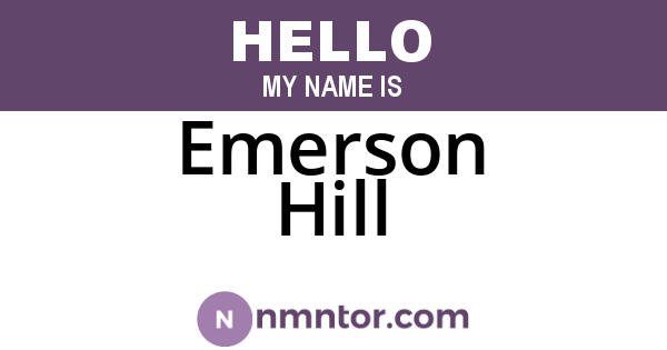 Emerson Hill