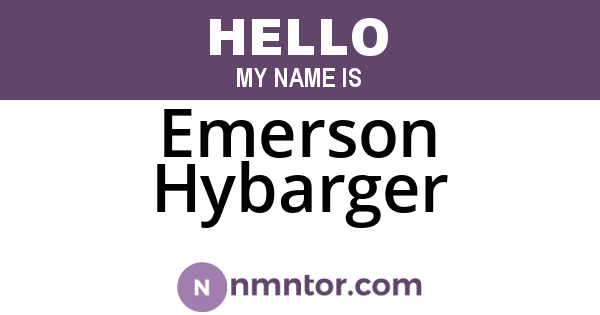 Emerson Hybarger