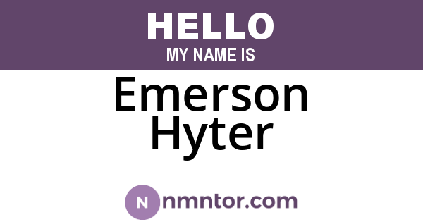 Emerson Hyter