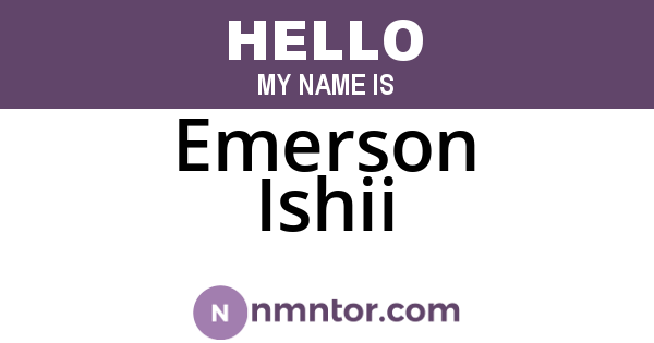 Emerson Ishii