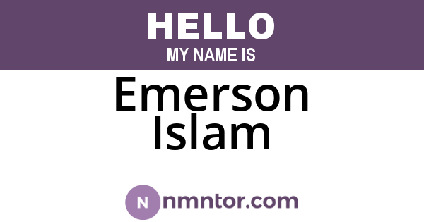 Emerson Islam