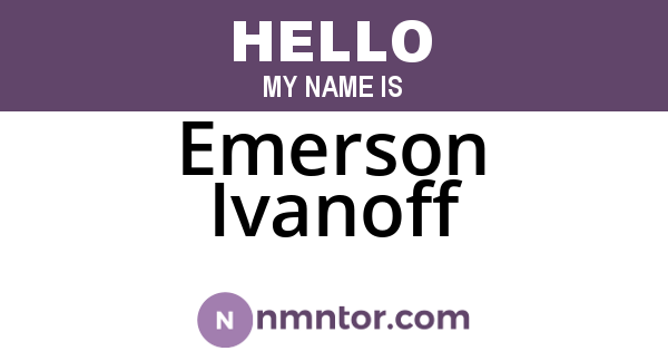 Emerson Ivanoff