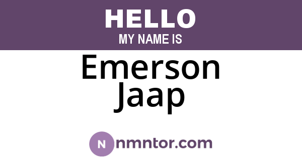 Emerson Jaap
