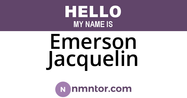 Emerson Jacquelin