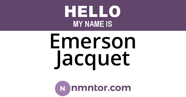 Emerson Jacquet