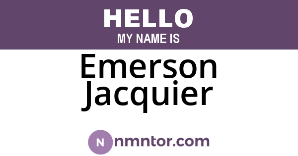 Emerson Jacquier