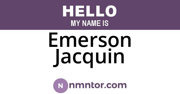 Emerson Jacquin