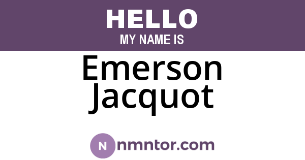 Emerson Jacquot