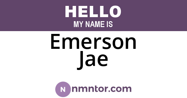 Emerson Jae