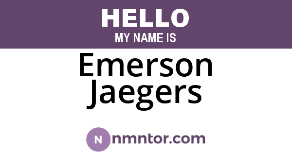 Emerson Jaegers