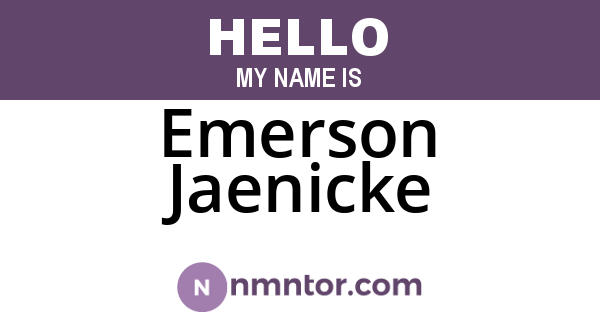 Emerson Jaenicke