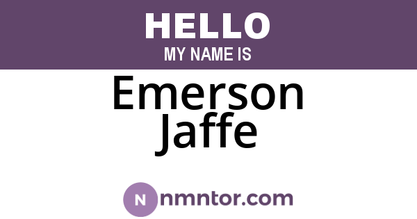 Emerson Jaffe