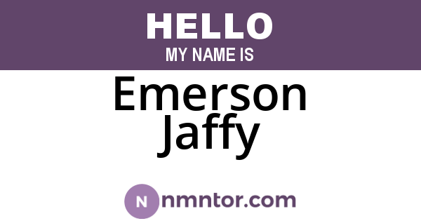 Emerson Jaffy