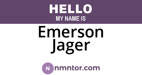 Emerson Jager