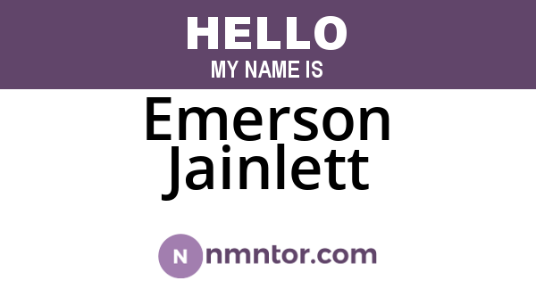 Emerson Jainlett
