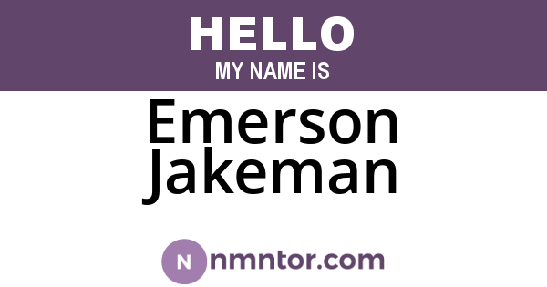 Emerson Jakeman