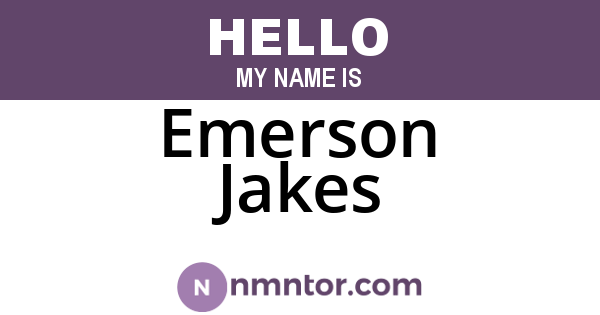 Emerson Jakes