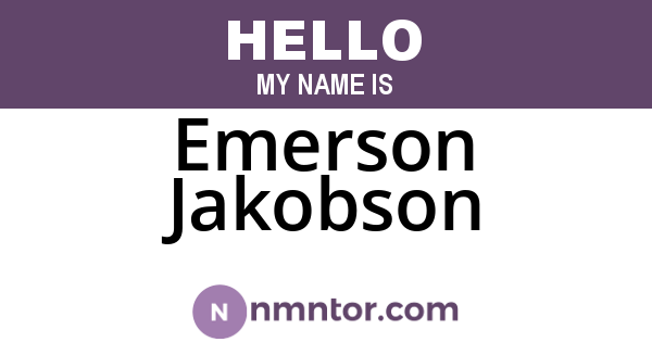 Emerson Jakobson