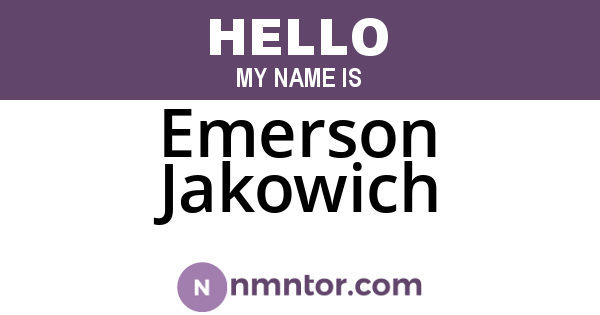 Emerson Jakowich