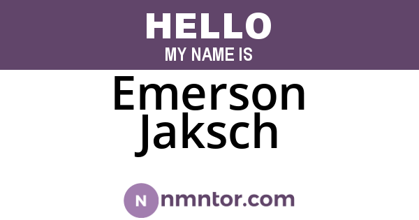 Emerson Jaksch