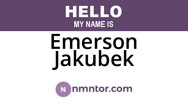 Emerson Jakubek
