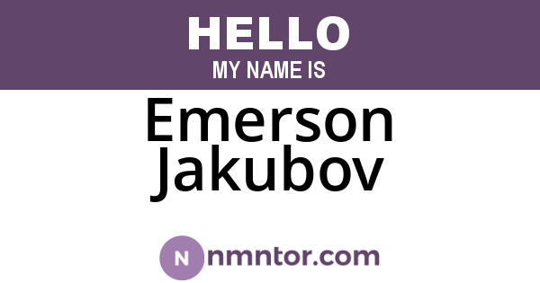 Emerson Jakubov