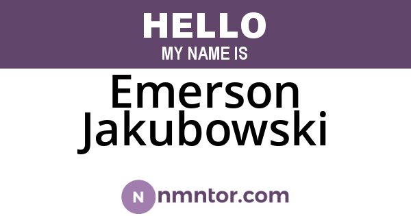 Emerson Jakubowski