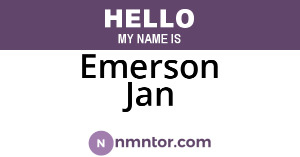 Emerson Jan