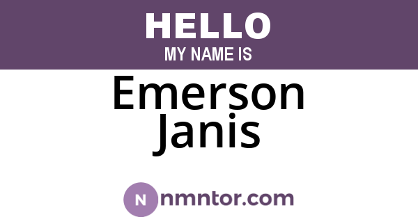 Emerson Janis