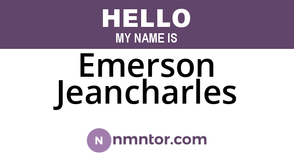 Emerson Jeancharles
