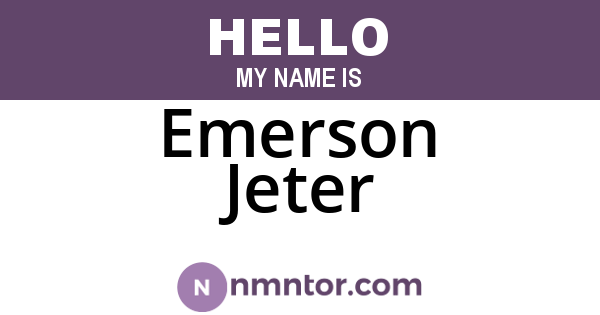 Emerson Jeter