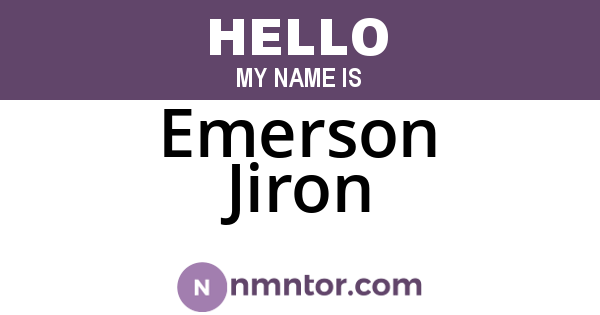 Emerson Jiron